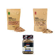 BBQ Rook Starter Kit met appel- en kersenrooksnippers en Balu Rub